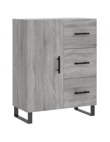 Credenza Grigio Sonoma 69,5x34x180 cm in Legno Multistrato