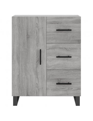 Credenza Grigio Sonoma 69,5x34x180 cm in Legno Multistrato
