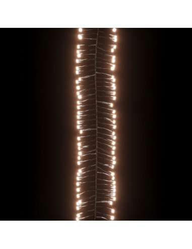 Stringa di Luci LED con 400 Luci LED Bianco Caldo 7,4 m in PVC