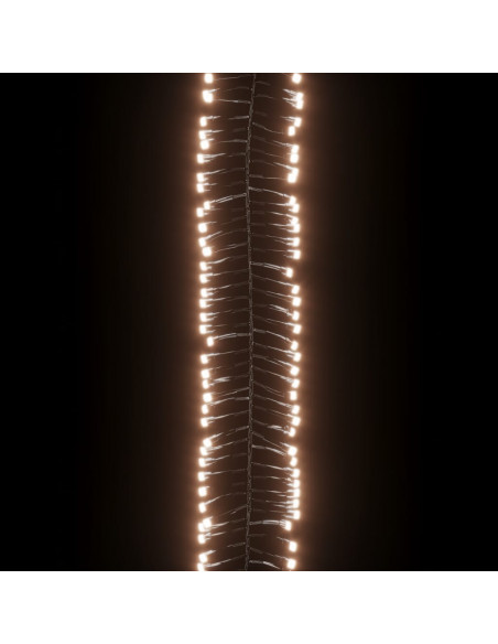 Stringa di Luci LED con 400 Luci LED Bianco Caldo 7,4 m in PVC