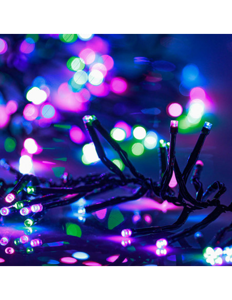 Gruppo Stringa Luci con 400 LED Pastello Multicolore 7,4 m PVC
