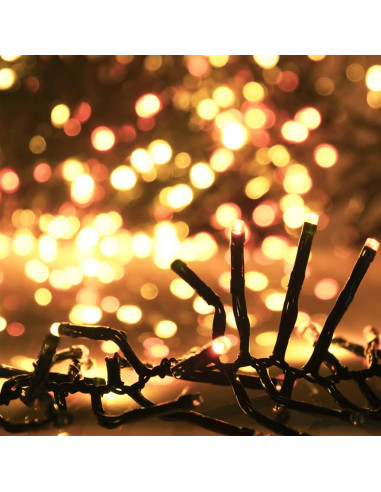 Gruppo Stringa LED con 1000 Luci LED Bianco Caldo 11 m PVC