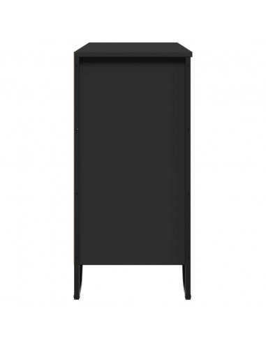 Credenza Nera 91x35,5x74,5 cm in Legno Multistrato