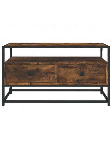 Mobile Porta TV Rovere Fumo 80x35x45 cm in Legno Multistrato