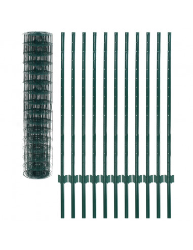 Recinzione Euro 20x1,2 m in Acciaio Verde