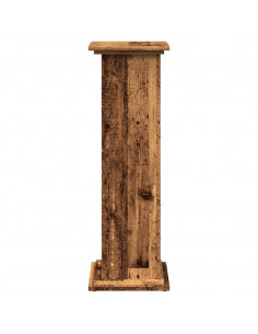 Espositore con Portaoggetti Legno Antico 31x30x90 cm Truciolato 2