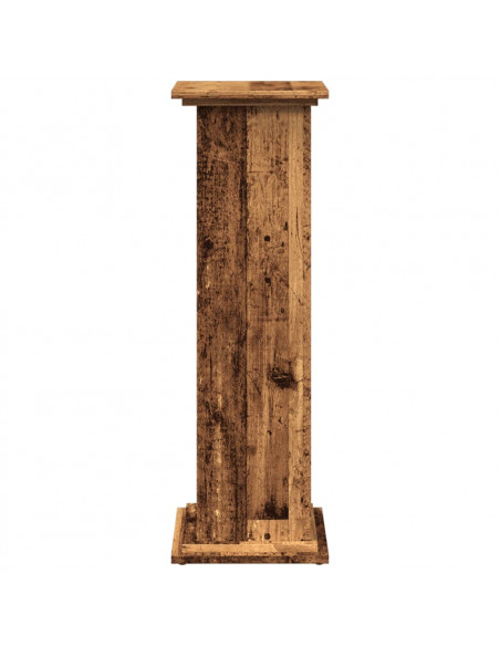 Espositore con Portaoggetti Legno Antico 31x30x90 cm Truciolato