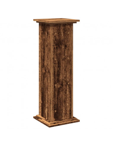 Espositore con Portaoggetti Legno Antico 31x30x90 cm Truciolato