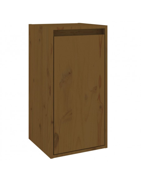 Mobili Porta TV 3 pz Miele in Legno Massello di Pino
