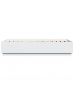 Giroletto con Luci LED Bianco 100x200 cm in Legno Massello 2