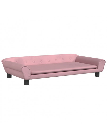 Divano per Bambini Rosa 100x50x26 cm in Velluto
