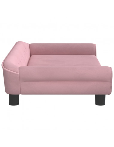 Divano per Bambini Rosa 100x50x26 cm in Velluto