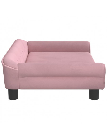 Divano per Bambini Rosa 100x50x26 cm in Velluto