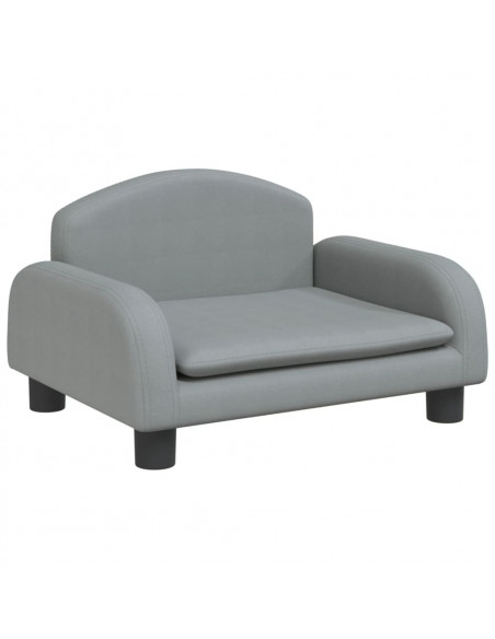 Divano per Bambini Grigio Chiaro 50x40x30 cm in Tessuto