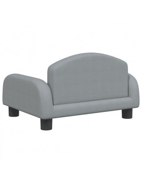 Divano per Bambini Grigio Chiaro 50x40x30 cm in Tessuto