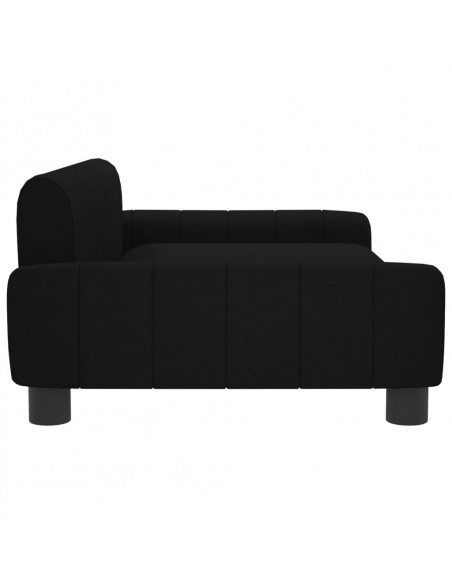 Divano per Bambini Nero 90x53x30 cm in Tessuto