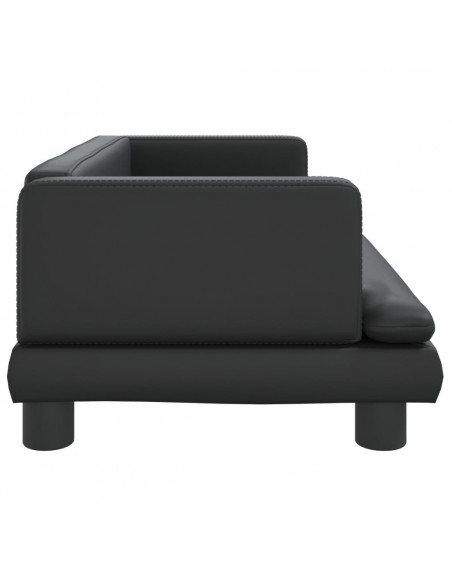 Divano per Bambini Nero 80x45x30 cm in Similpelle