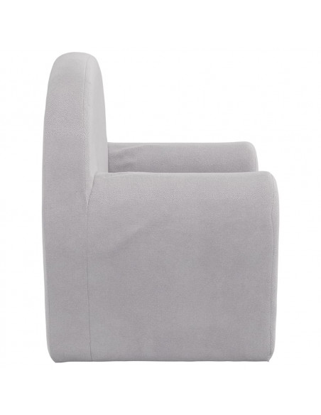 Divano per Bambini Grigio Chiaro in Morbido Peluche