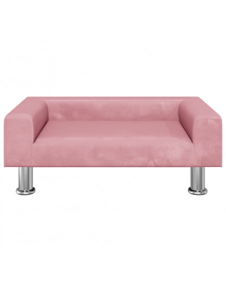 Divano per Bambini Rosa 70x45x26,5 cm in Velluto