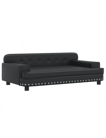 Divano per Bambini Nero 90x53x30 cm in Similpelle