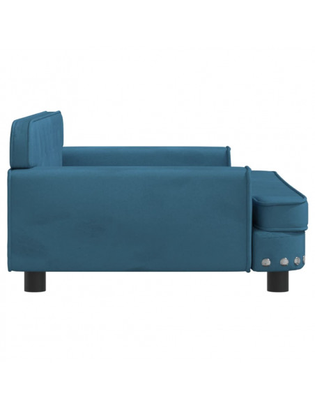 Divano per Bambini Blu 90x53x30 cm in Velluto