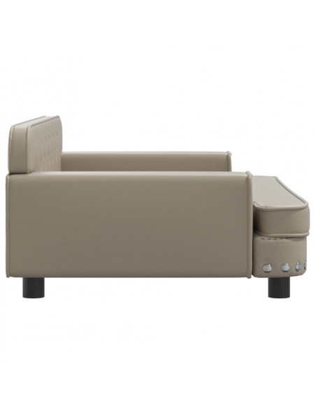 Divano per Bambini Cappuccino 90x53x30 cm in Similpelle