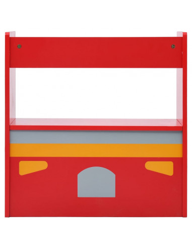 Set e Tavolo Sedie per Bambini 3pz Design Camion Pompieri Legno