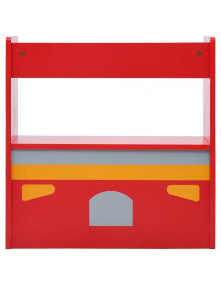 Set e Tavolo Sedie per Bambini 3pz Design Camion Pompieri Legno