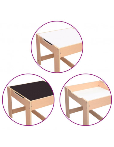 Tavolo per Bambini con 2 Sedie in MDF