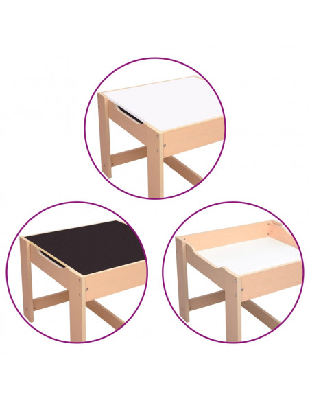 Tavolo per Bambini con 2 Sedie in MDF
