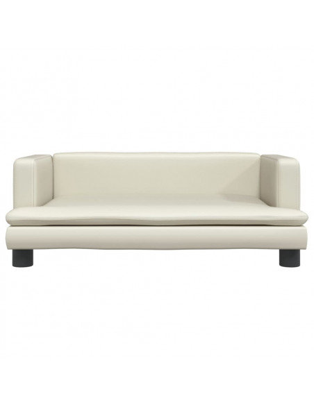 Divano per Bambini Crema 80x45x30 cm in Similpelle