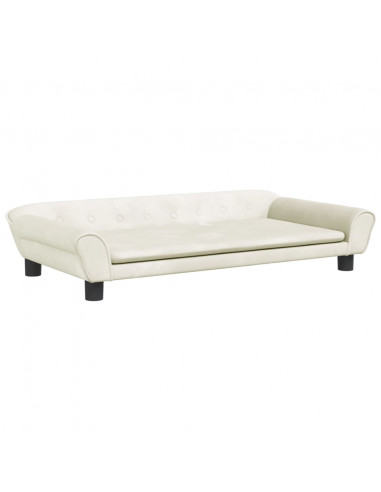 Divano per Bambini Crema 100x50x26 cm in Velluto