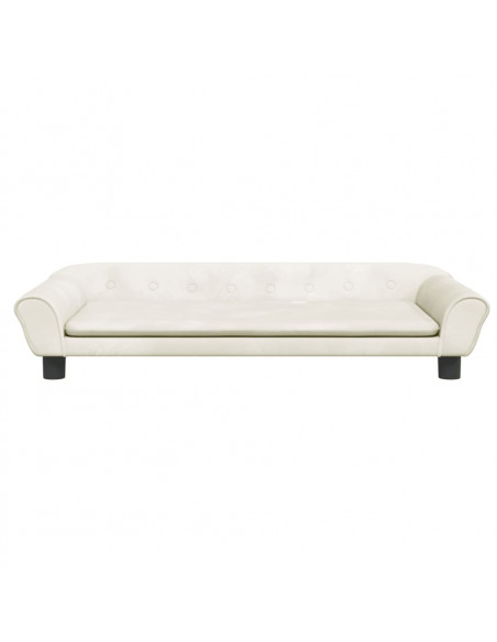 Divano per Bambini Crema 100x50x26 cm in Velluto
