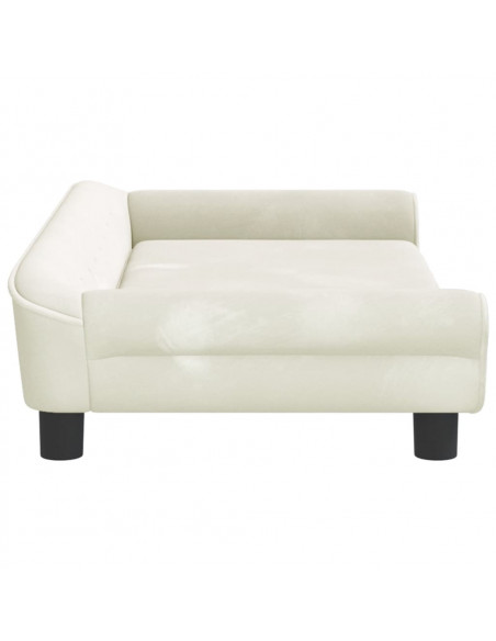 Divano per Bambini Crema 100x50x26 cm in Velluto