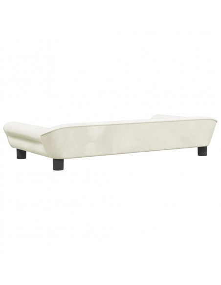Divano per Bambini Crema 100x50x26 cm in Velluto