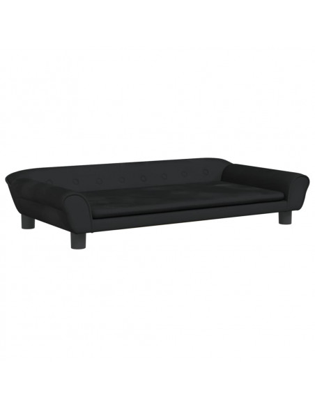 Divano per Bambini Nero 100x50x26 cm in Velluto