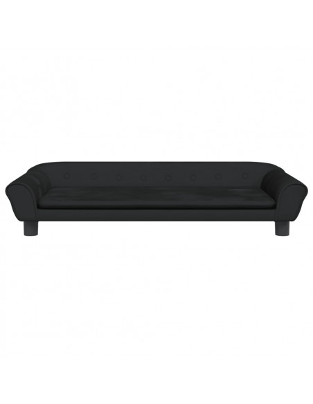 Divano per Bambini Nero 100x50x26 cm in Velluto