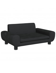 Divano per Bambini Nero 70x45x33 cm in Velluto 2