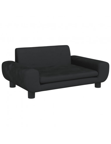 Divano per Bambini Nero 70x45x33 cm in Velluto