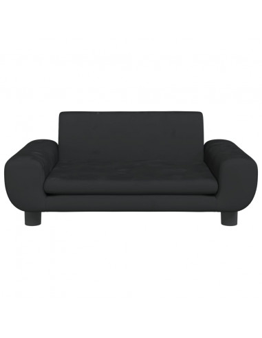 Divano per Bambini Nero 70x45x33 cm in Velluto