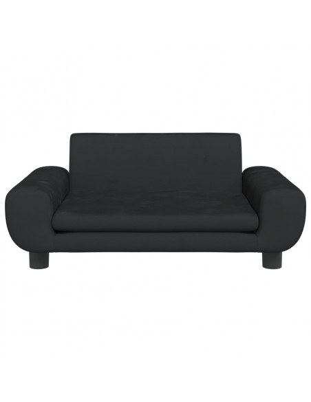 Divano per Bambini Nero 70x45x33 cm in Velluto