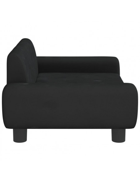 Divano per Bambini Nero 70x45x33 cm in Velluto