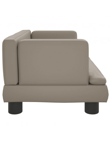 Divano per Bambini Cappuccino 60x40x30 cm in Similpelle