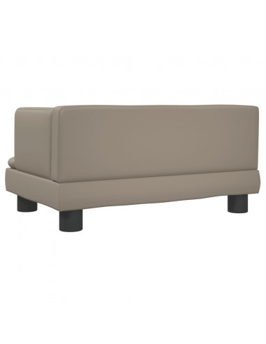 Divano per Bambini Cappuccino 60x40x30 cm in Similpelle