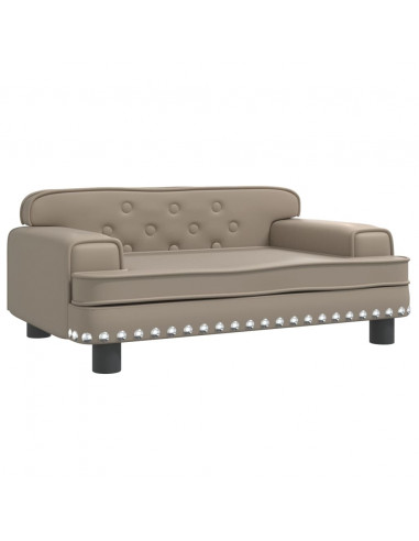 Divano per Bambini Cappuccino 70x45x30 cm in Similpelle