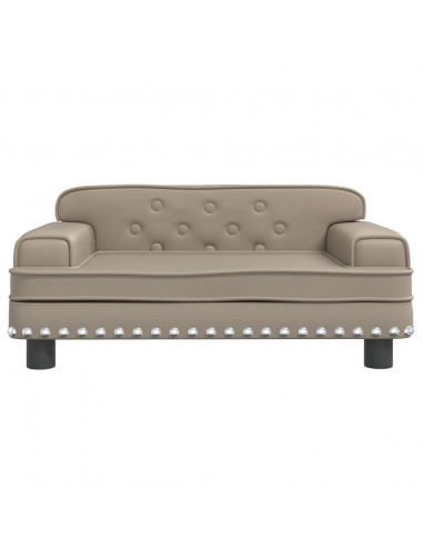 Divano per Bambini Cappuccino 70x45x30 cm in Similpelle