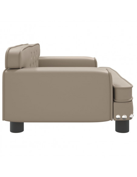 Divano per Bambini Cappuccino 70x45x30 cm in Similpelle
