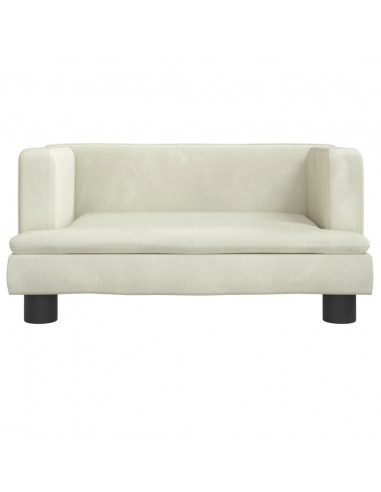Divano per Bambini Crema 60x40x30 cm in Velluto