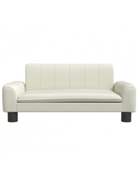 Divano per Bambini Crema 70x45x30 cm in Similpelle