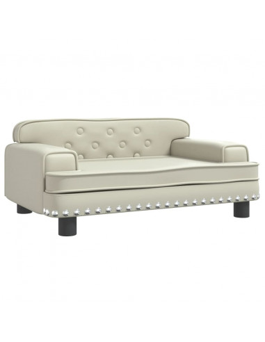 Divano per Bambini Crema 70x45x30 cm in Similpelle